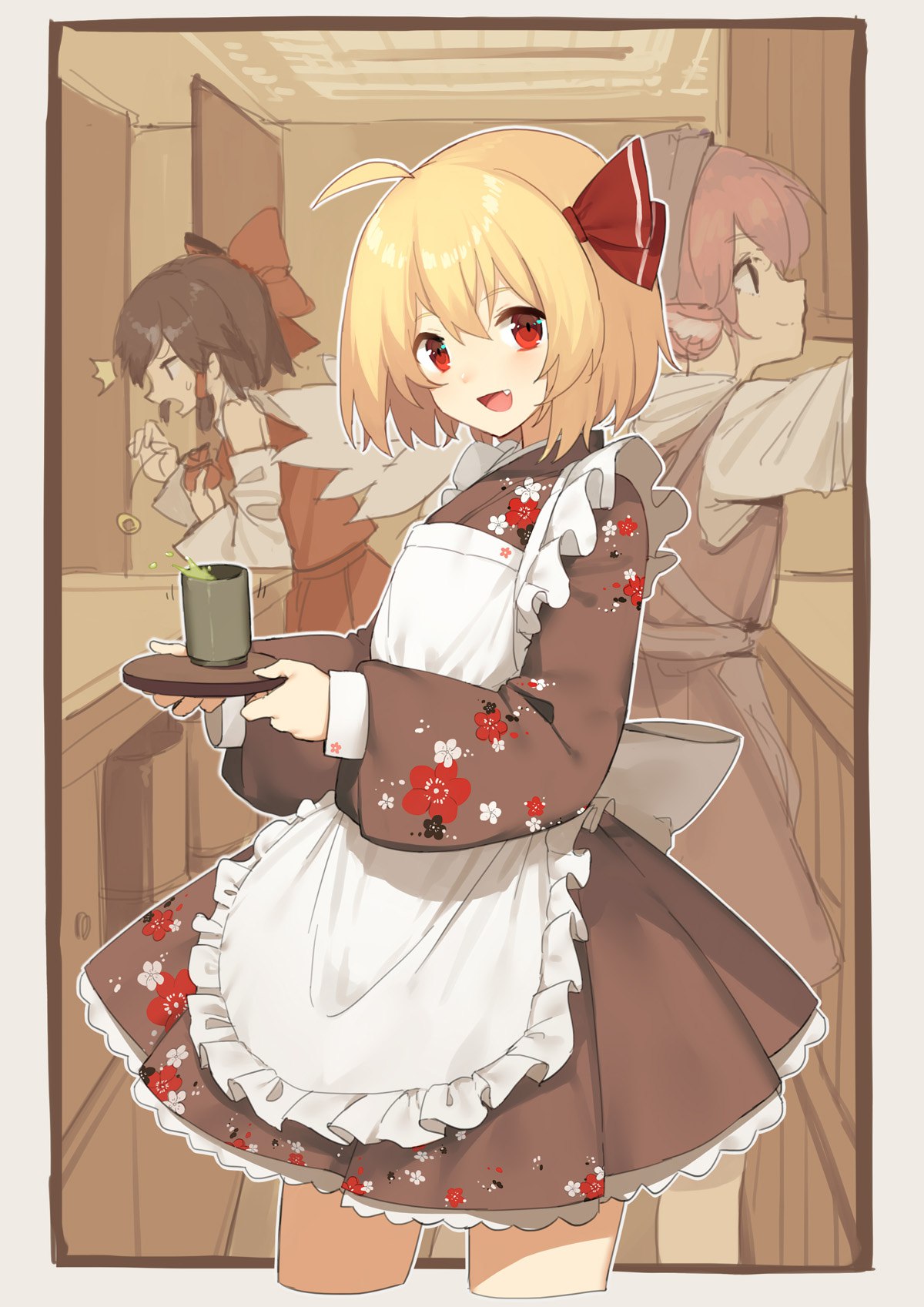 yande.re 457342 animal_ears hakurei_reimu maid mystia_lorelei rumia sh_(562835932) touhou wa_maid waitress wings.jpg